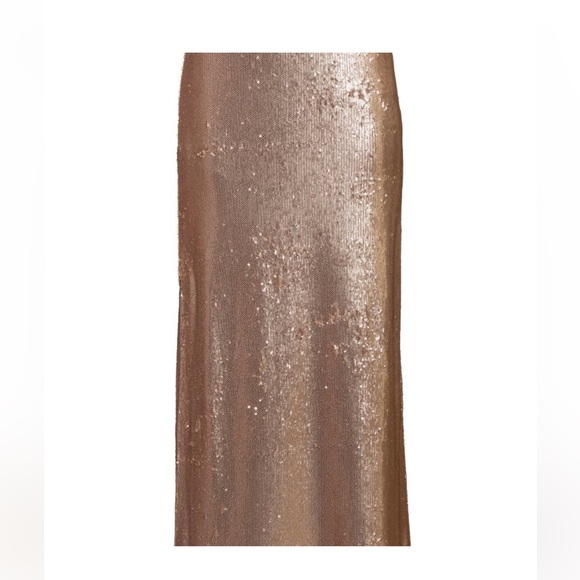 Zara NWOT Rose Pink Sequin Midi Skirt size L - Picture 6 of 17